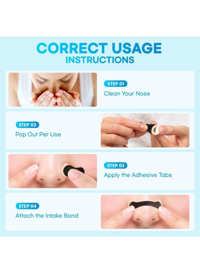 Anti Snoring Nose Strips Kit, with 4 Convenient Sizes, Skin Safe Adhesive Tape, Sweatproof Design - Magnetic Nose Adhesive for Improved Breathing multicolor (15 pairs) - Image 4